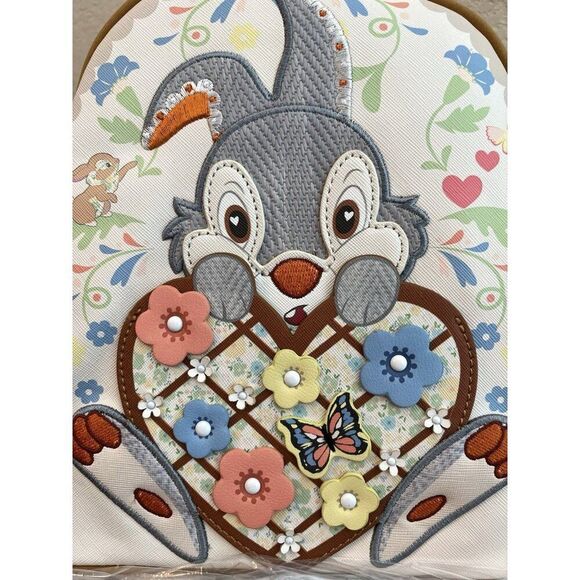 Danielle Nicole Disney Thumper Loves Miss Bunny Backpack Bambi Embroidered NWT main image 6